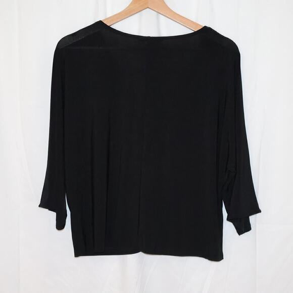 Uncommon Job Cropped Jacket Blazer Women Size Medium Black 5 button front - Picture 7 of 9